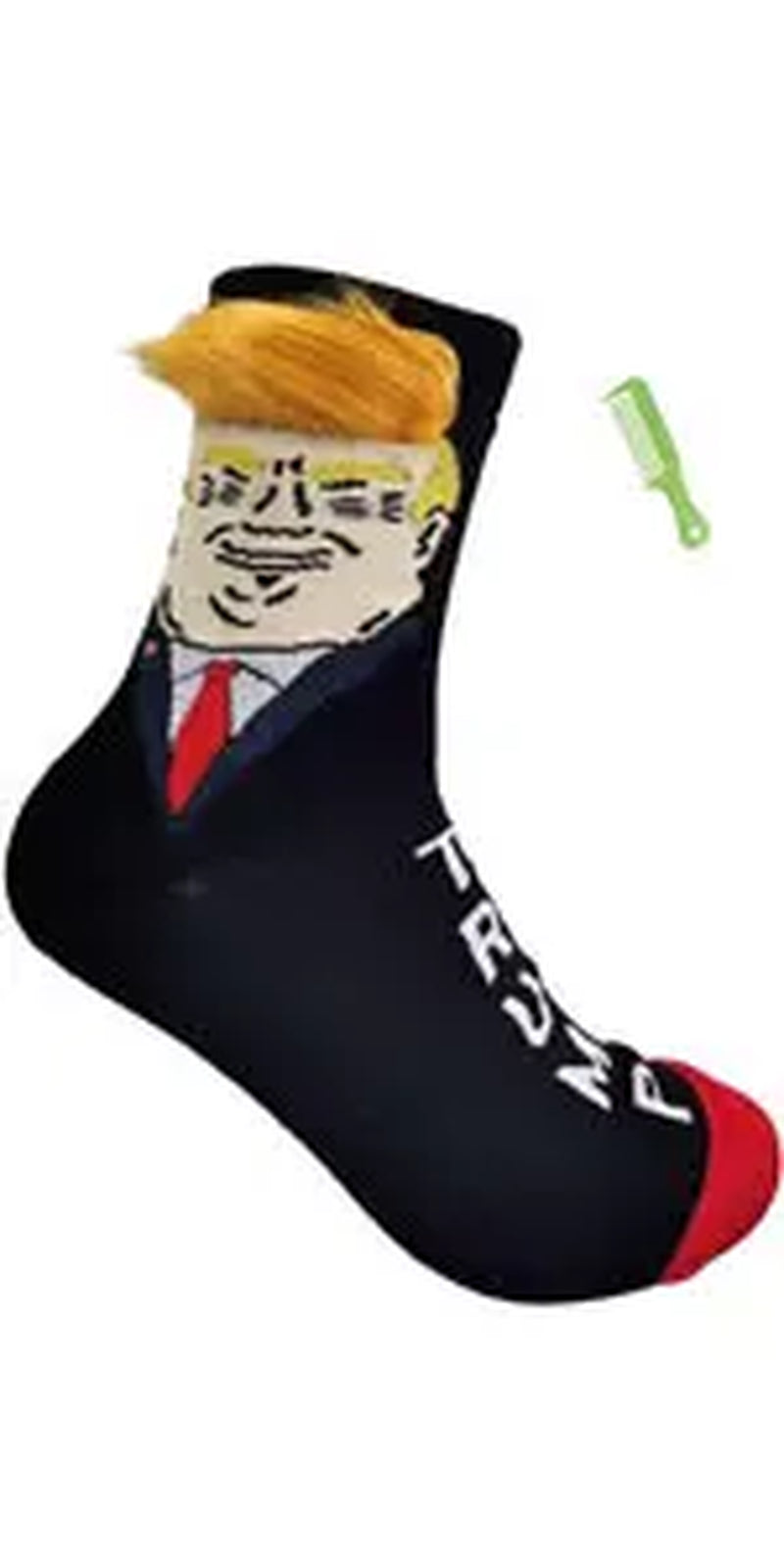 Funny Trump Unisex Socks Novelty President 2024 Stylish Trump Hair Socks Trump Merchandise Gift