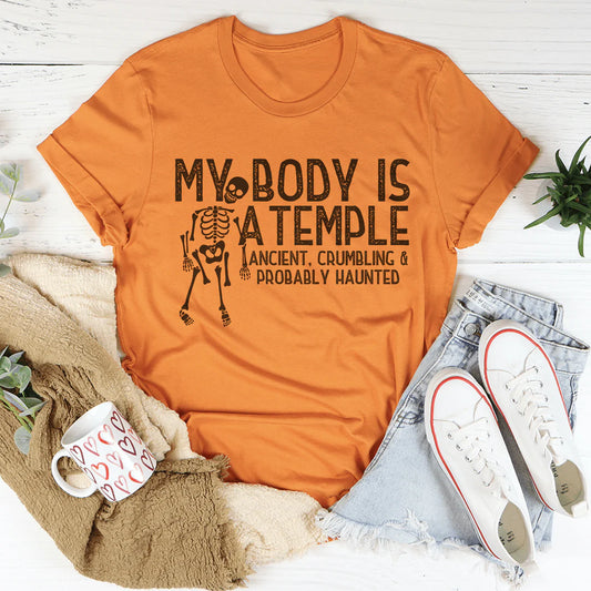 "Embrace Your Inner Spirit: My Body Is a Temple Halloween T-Shirt"