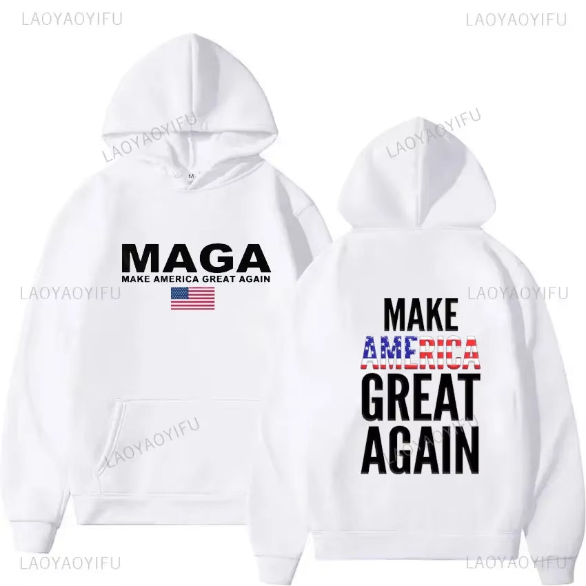 2024 Trump Election Hoodies Donald Trump Keep America Great MAGA Printed Hoodies Man Make America Trump Printed Streetwear