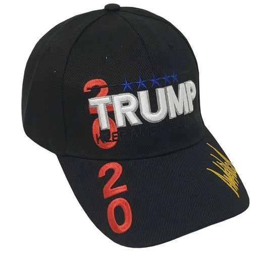 Donald Trump 2020 Keep America Great Baseball Hat 3D Signature Cap