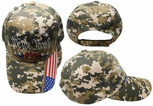 TRUMP 2024 We the People 1776 ACU Camouflage USA Flag on Bill Cap Hat