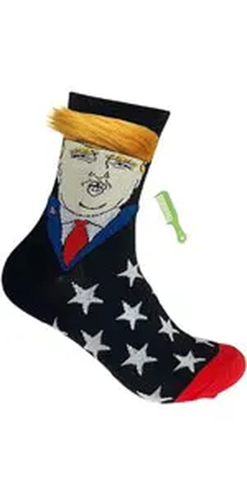 Funny Trump Unisex Socks Novelty President 2024 Stylish Trump Hair Socks Trump Merchandise Gift