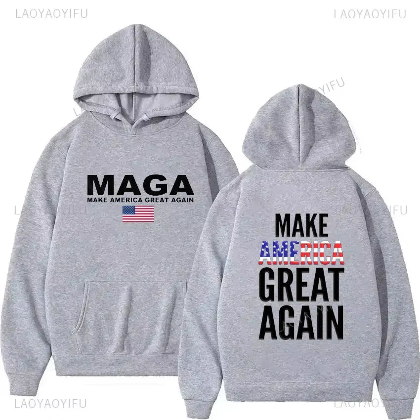 2024 Trump Election Hoodies Donald Trump Keep America Great MAGA Printed Hoodies Man Make America Trump Printed Streetwear