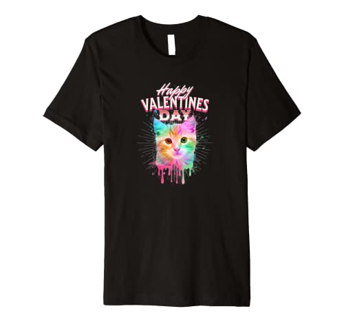 Funny Cat Valentines Premium T-Shirt