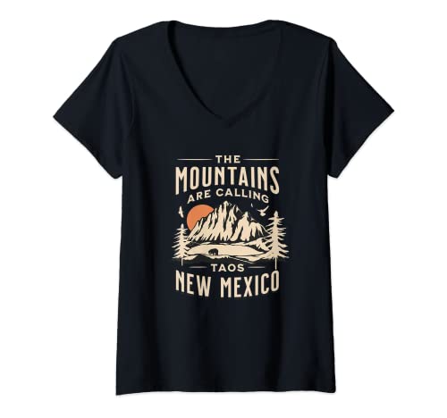 Womens Taos New Mexico V-Neck T-Shirt