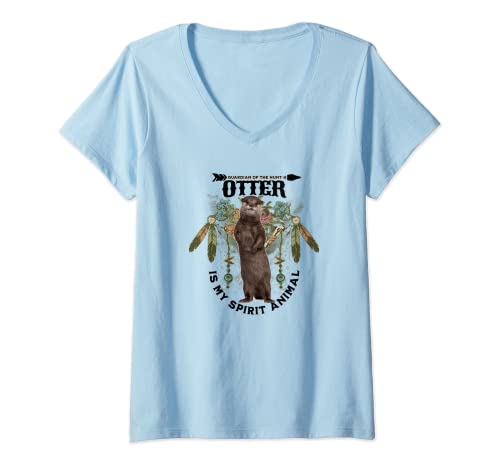 Womens Otter Is My Spirit Animal V-Neck T-Shirt