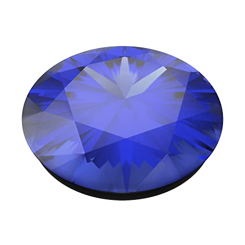 Brilliant Cut Blue Faux Sapphire PopSockets Swappable PopGrip