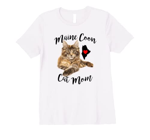 Womens Maine Coon Cat Mom Premium T-Shirt