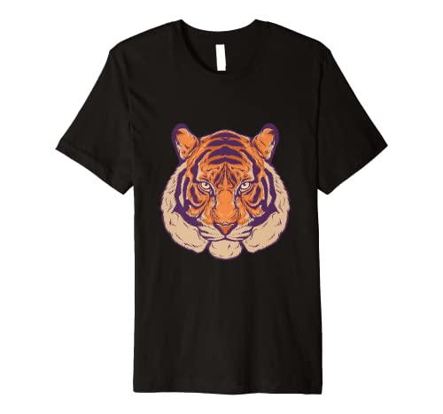 Vintage Tiger Face Tiger Head Wild Cat Lover Premium T-Shirt
