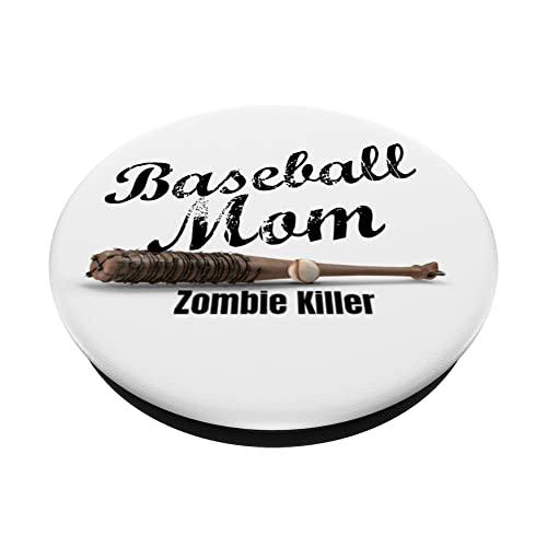 Baseball Mom Zombie Killer Edition Barbed Bat PopSockets Swappable PopGrip