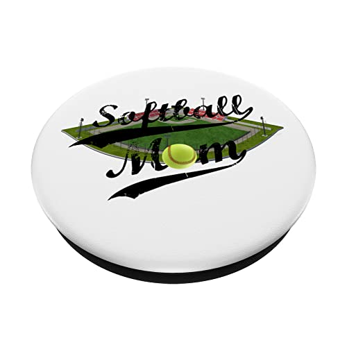Softball Mom - Field Edition PopSockets Swappable PopGrip