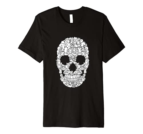 Cat Dog Skull Premium T-Shirt