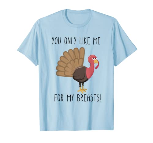 Funny Thanksgiving - You Only Like Me for My Breasts T-Shirt
