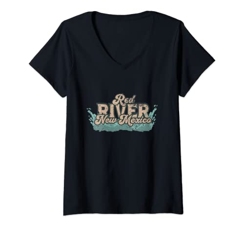 Womens Red River New Mexico V-Neck T-Shirt