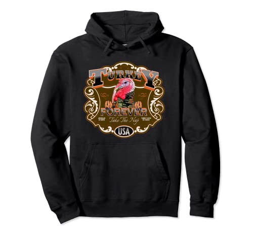 Turkey Forever Happy Thanksgiving Pullover Hoodie