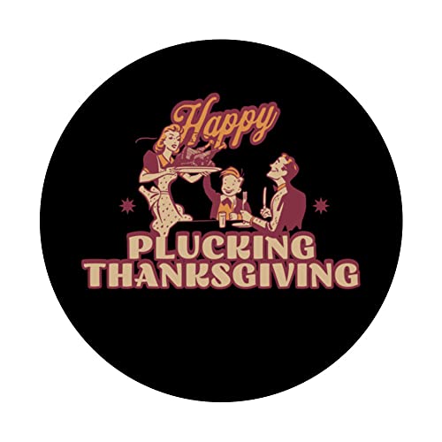 Happy Plucking Thanksgiving Retro PopSockets Swappable PopGrip