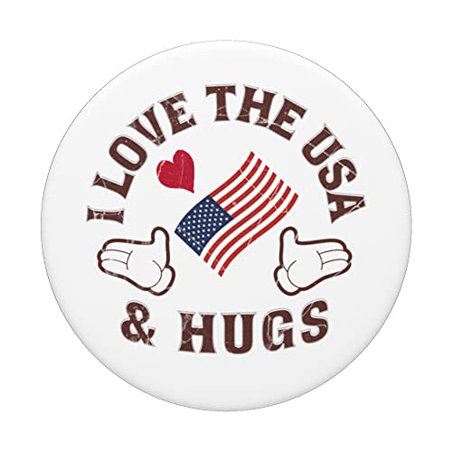 I Love the USA and Hugs PopSockets Swappable PopGrip