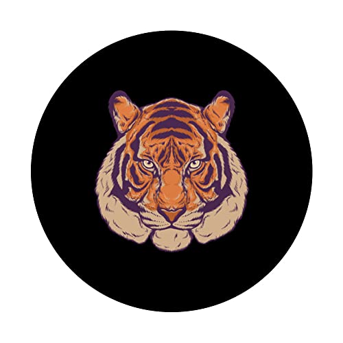 Vintage Tiger Face Tiger Head Wild Cat Lover PopSockets Swappable PopGrip