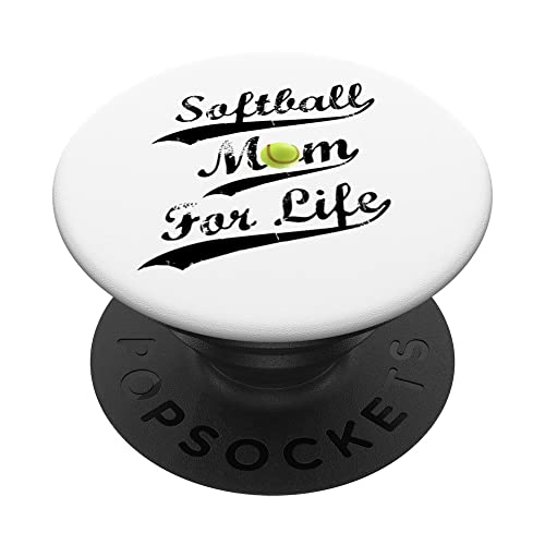Softball Mom For Life PopSockets Swappable PopGrip