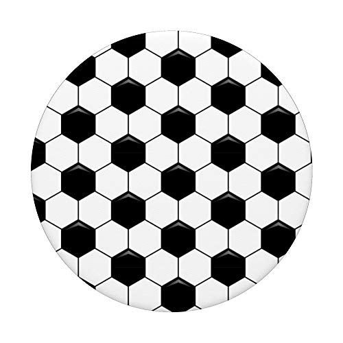 Black and White Hexagonal Pattern PopSockets Grip and Stand for Phones and Tablets