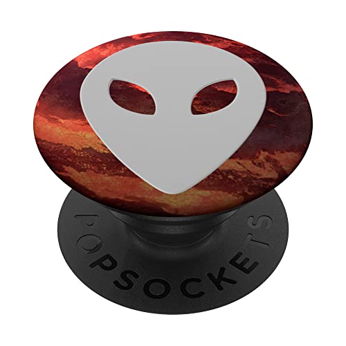 Alien With Red Moon PopSockets Swappable PopGrip
