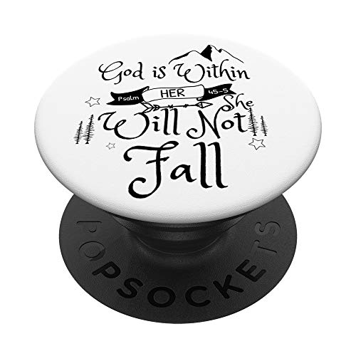 God is within Her She will not Fall Psalm 46:5 PopSockets PopGrip: Swappable Grip for Phones & Tablets
