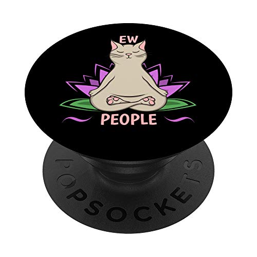 Cat Shirt Funny EW People Meowy Cat Lovers PopSockets PopGrip: Swappable Grip for Phones & Tablets