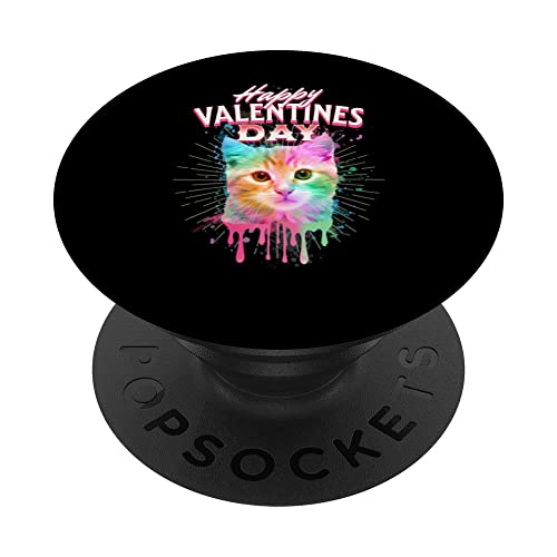 Funny Cat Valentines PopSockets Swappable PopGrip
