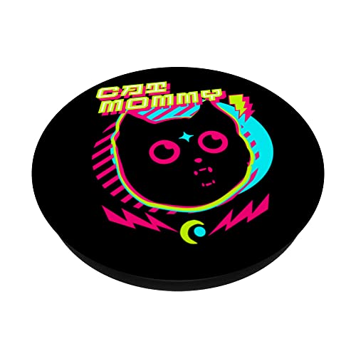 Cat Mommy Vintage Eighties Style Retro PopSockets Swappable PopGrip