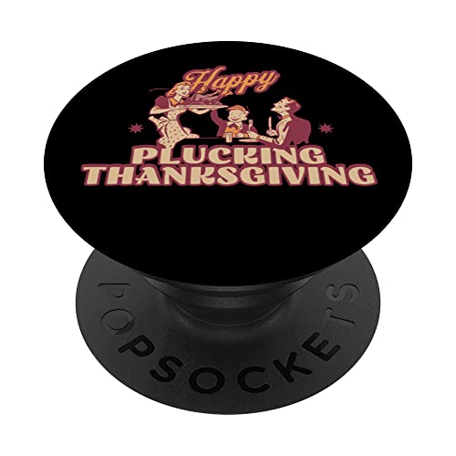 Happy Plucking Thanksgiving Retro PopSockets Swappable PopGrip