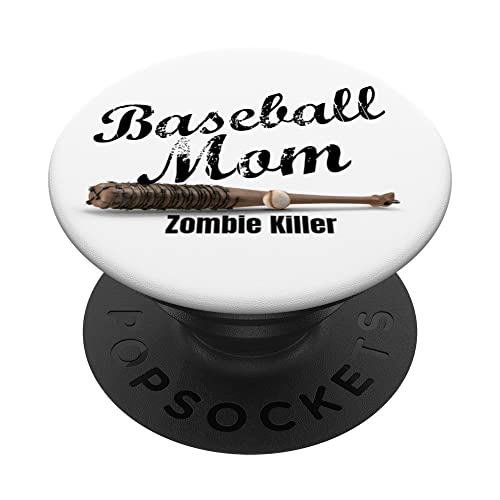 Baseball Mom Zombie Killer Edition Barbed Bat PopSockets Swappable PopGrip