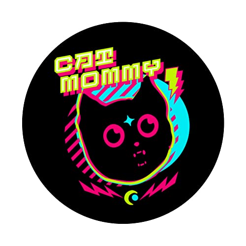 Cat Mommy Vintage Eighties Style Retro PopSockets Swappable PopGrip