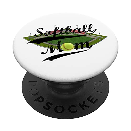 Softball Mom - Field Edition PopSockets Swappable PopGrip