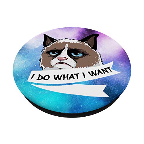 I Do What I Want Cat PopSockets Grip and Stand for Phones and Tablets