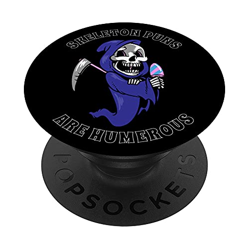 Skeleton Puns Are Humerous Halloween PopSockets Swappable PopGrip