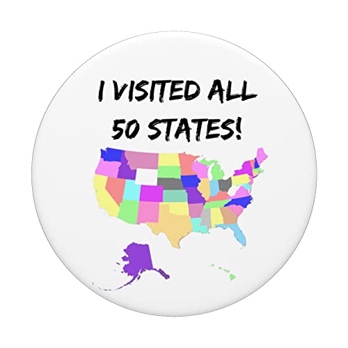 I Visited All 50 States PopSockets Swappable PopGrip