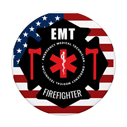EMT Firefighter PopSockets PopGrip: Swappable Grip for Phones & Tablets