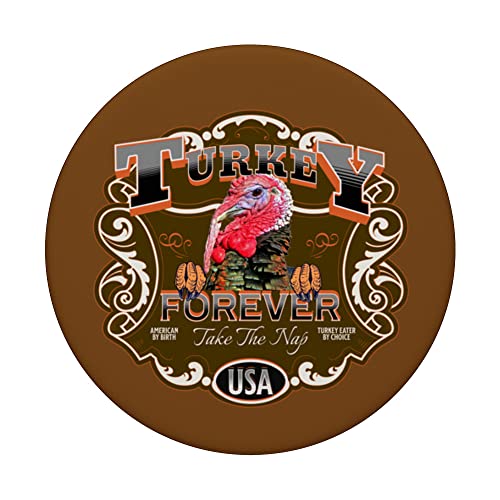 Turkey Forever Happy Thanksgiving PopSockets Swappable PopGrip