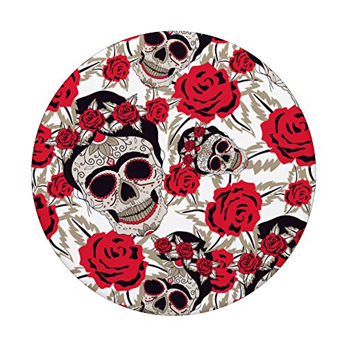 Sugar Skull and Roses PopSockets Grip and Stand for Phones and Tablets