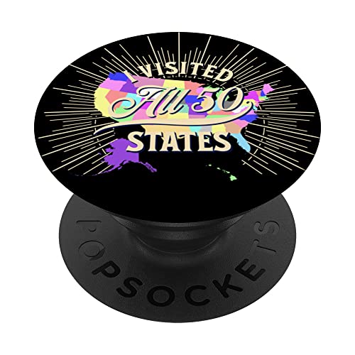 I Visited All 50 States PopSockets Swappable PopGrip