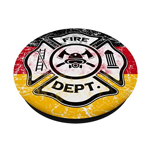 Black and white fire brigade PopSockets Swappable PopGrip
