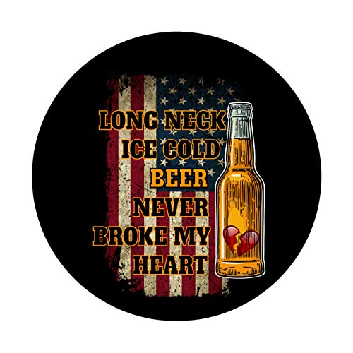 Long Neck Ice Cold Beer Shirt PopSockets Grip and Stand for Phones and Tablets