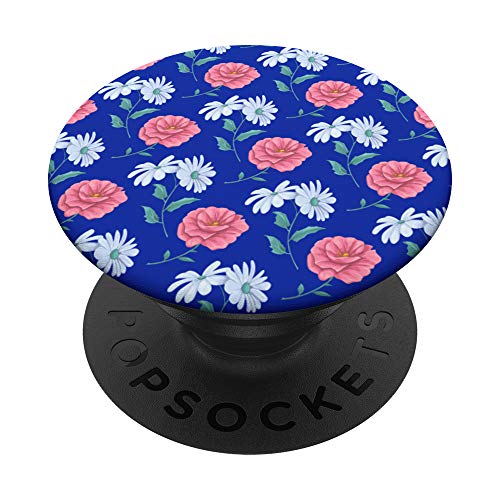 Daisy and Roses Pattern PopSockets Grip and Stand for Phones and Tablets