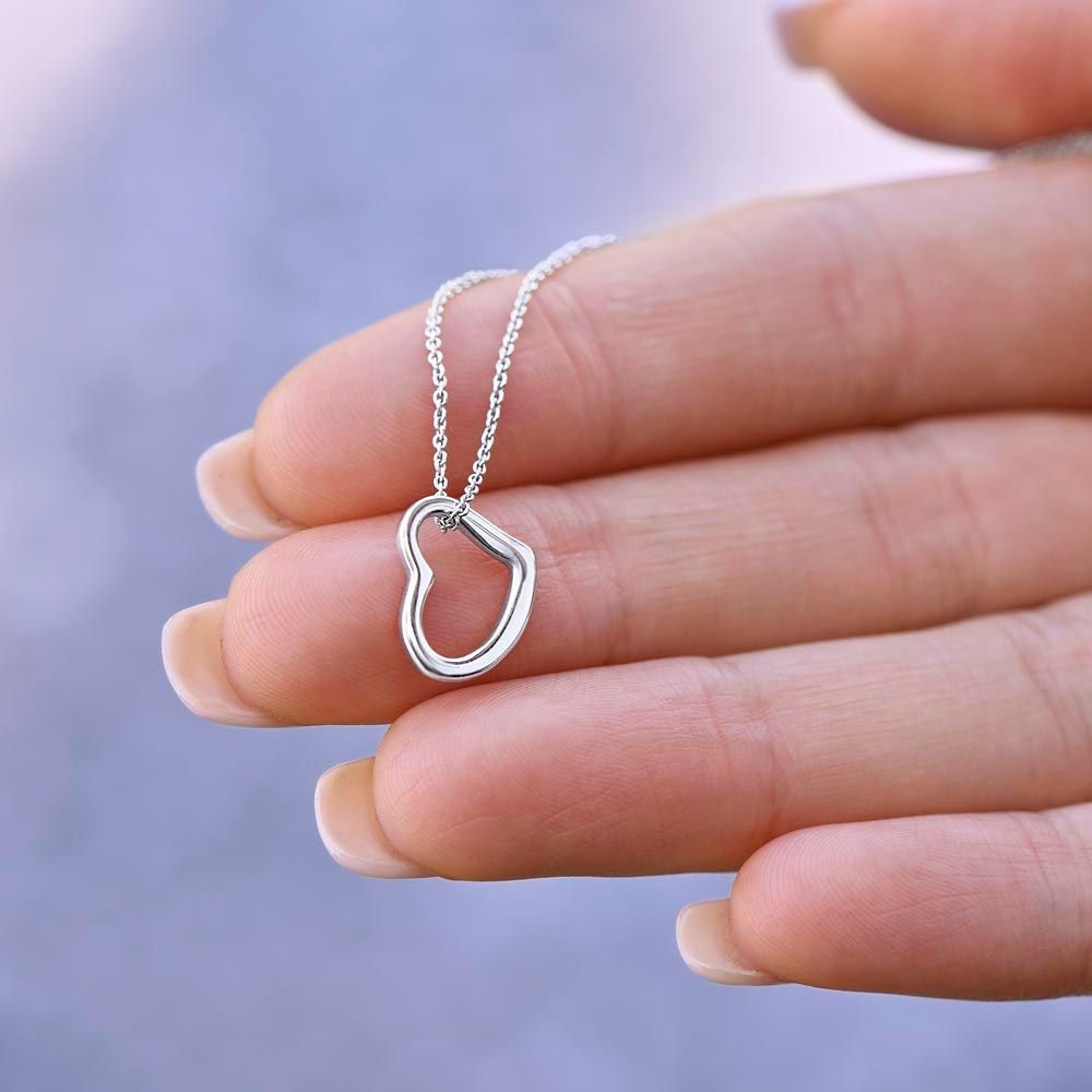 Delicate Heart Necklace - To My Wife